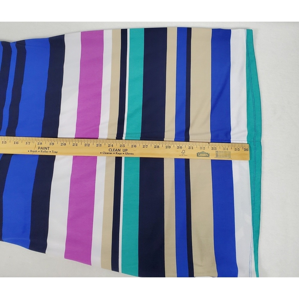 Shelby & Palmer Womens 1X Striped Side Tie Sheath Dress Blue Purple Teal NWT - Picture 13 of 13